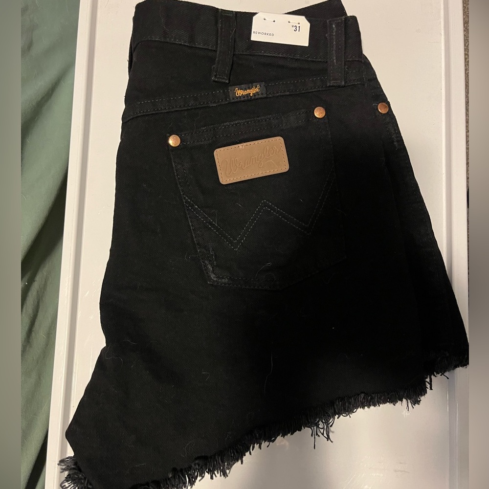 Black Wrangler shorts